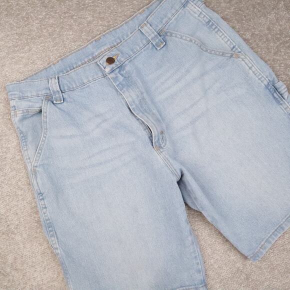 Mens Wrangler 34x9 Light Wash Denim Jean Shorts - Picture 5 of 9